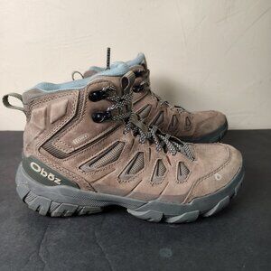 Oboz Sawtooth X Mid B-DRY Women's Hiking Boots Size 6.5 Brown Leather Cordura